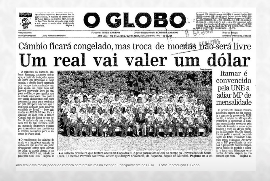 "Um real vai valer um dólar": a histórica mudança cambial de 1994