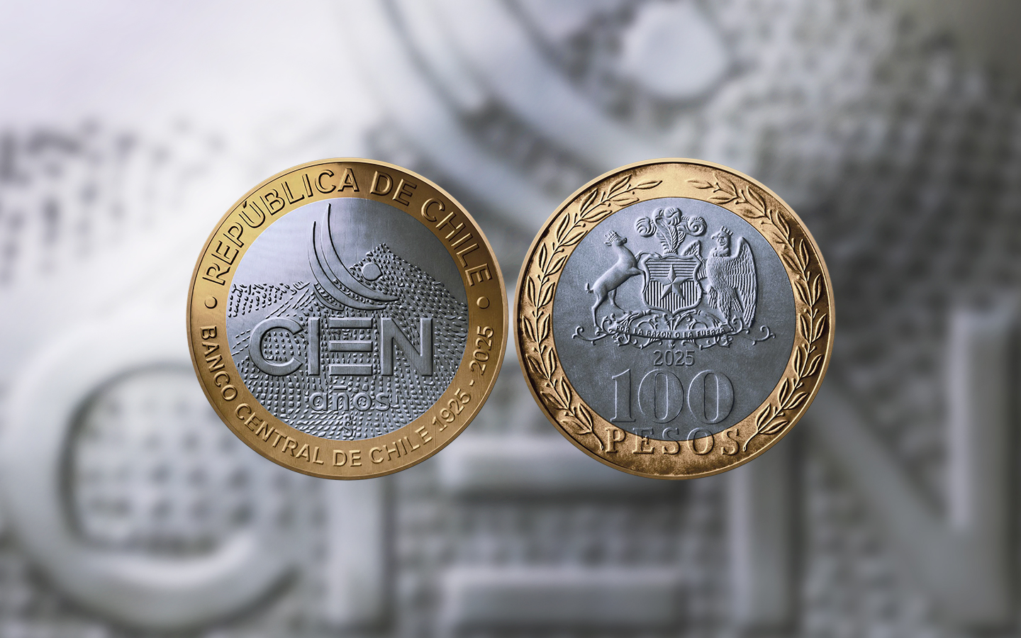 Banco Central do Chile lança moeda de $100 para celebrar 100 anos de história