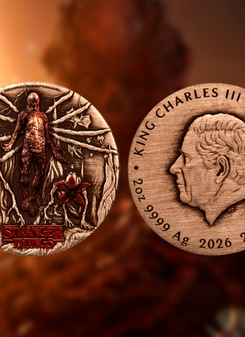Vilões de Stranger Things ganham forma em prata em moeda de 2 onças