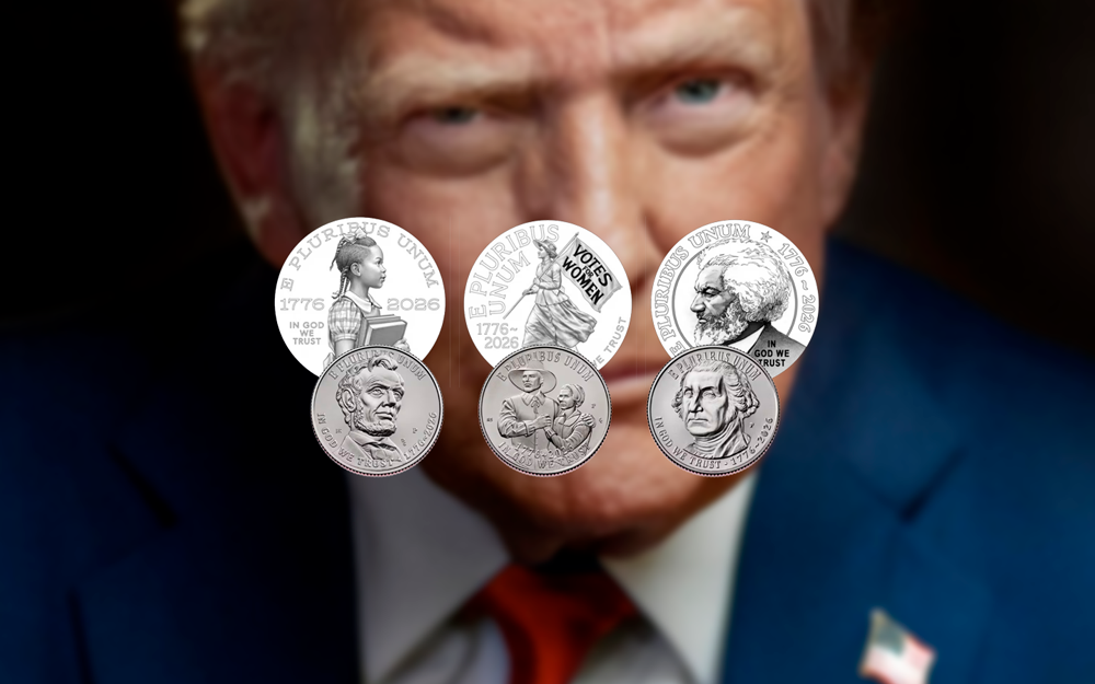 Trump troca moedas de 2026 que remetem à abolição da escravidão e ao sufrágio feminino por figuras dos fundadores dos EUA