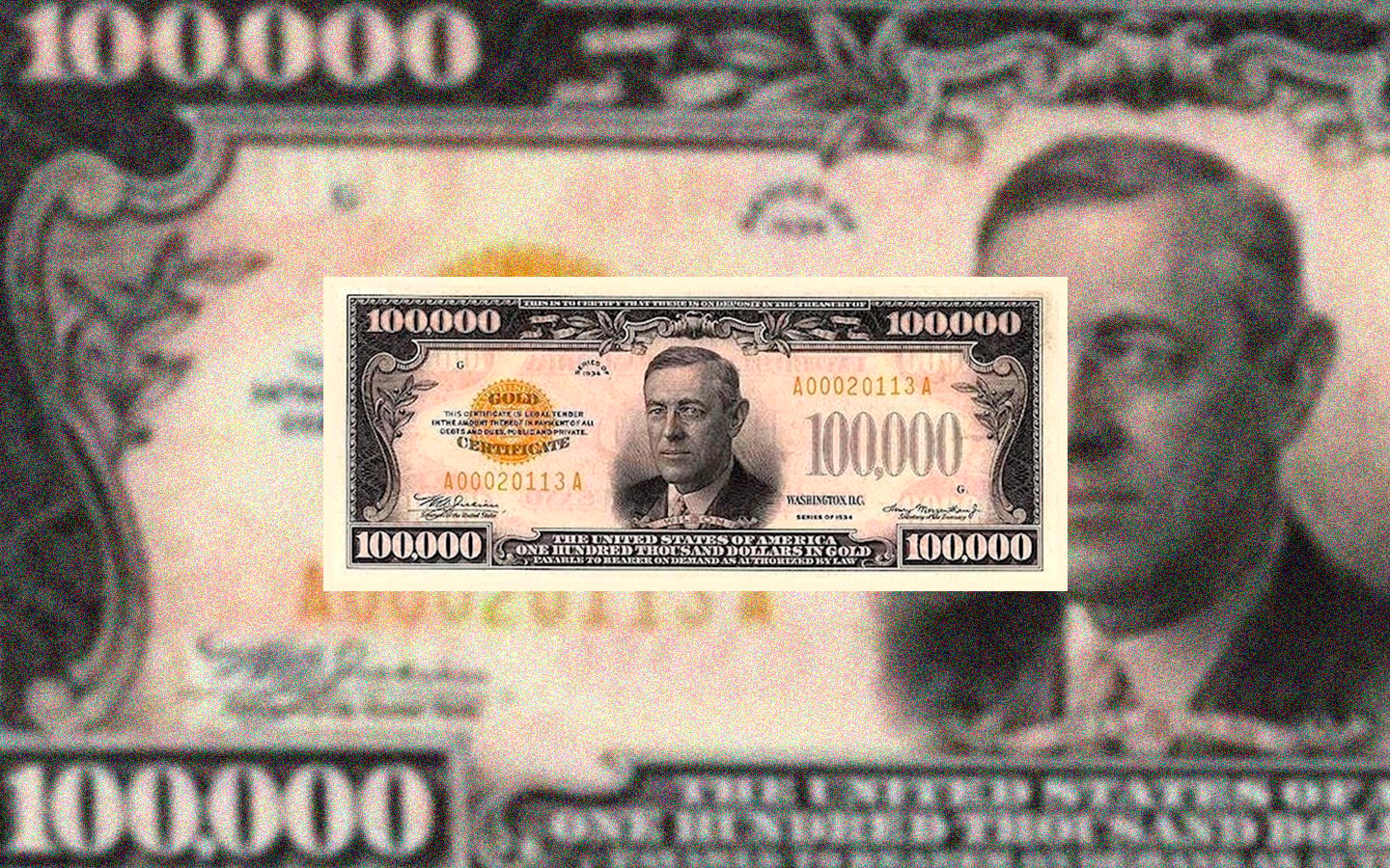 Existe Uma Nota de 100 Mil Dólares nos EUA