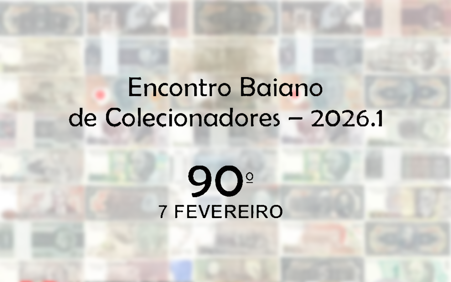 Encontro Baiano de Colecionadores realiza 90.ª edição em 7 de fevereiro de 2026, em Salvador