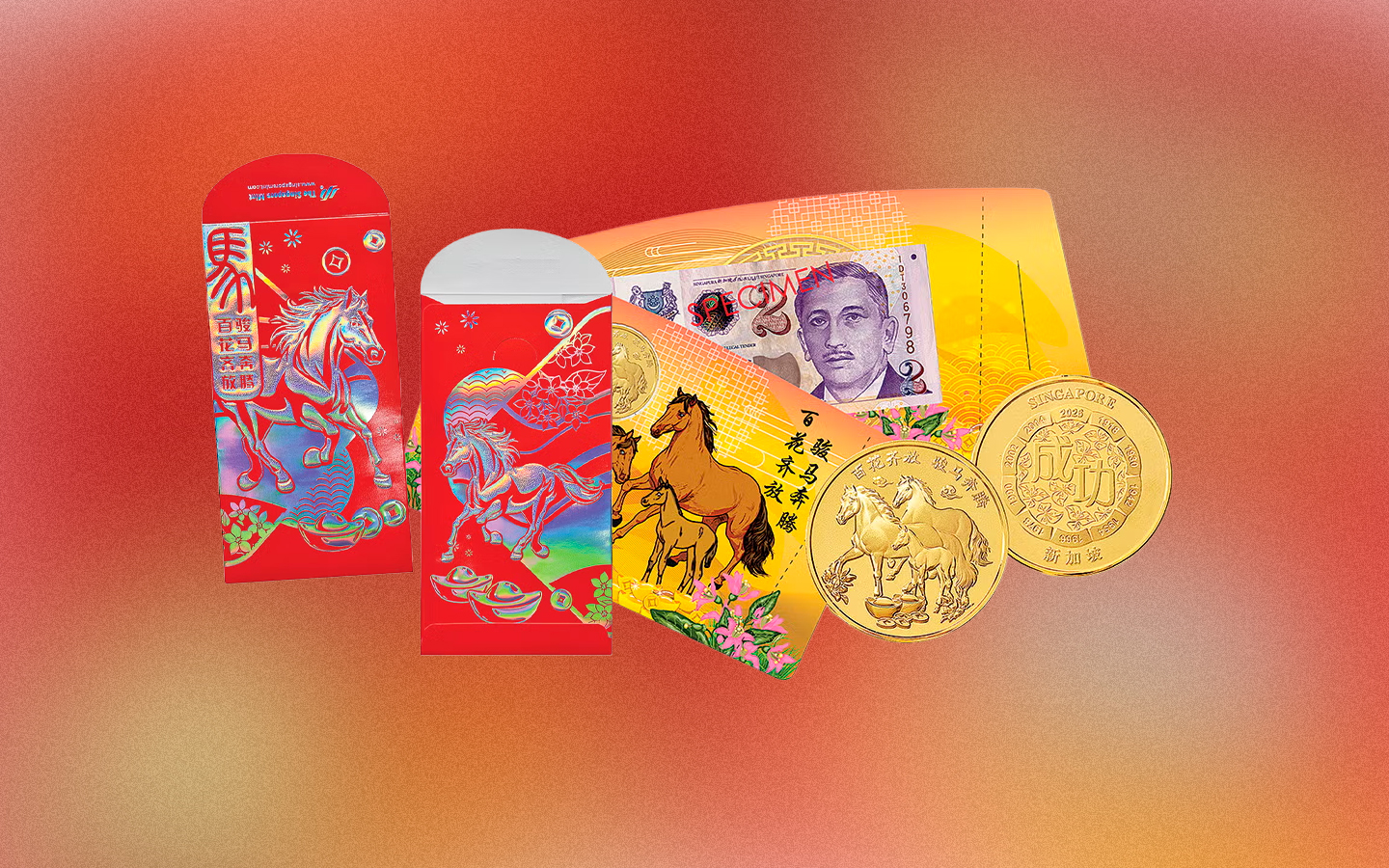 Cavalo galopa das lendas chinesas às notas comemorativas