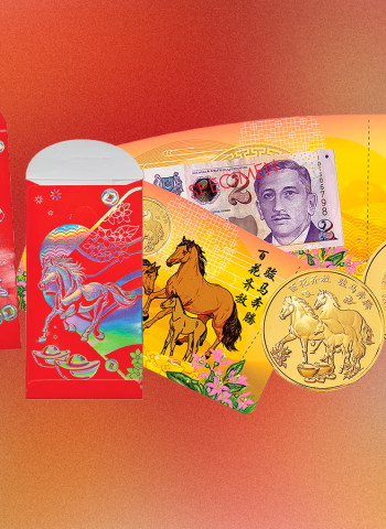 Cavalo galopa das lendas chinesas às notas comemorativas