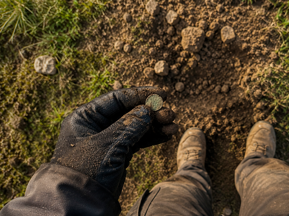 Ele achou que era um simples botão no campo — até descobrir uma moeda medieval de valor histórico incalculável