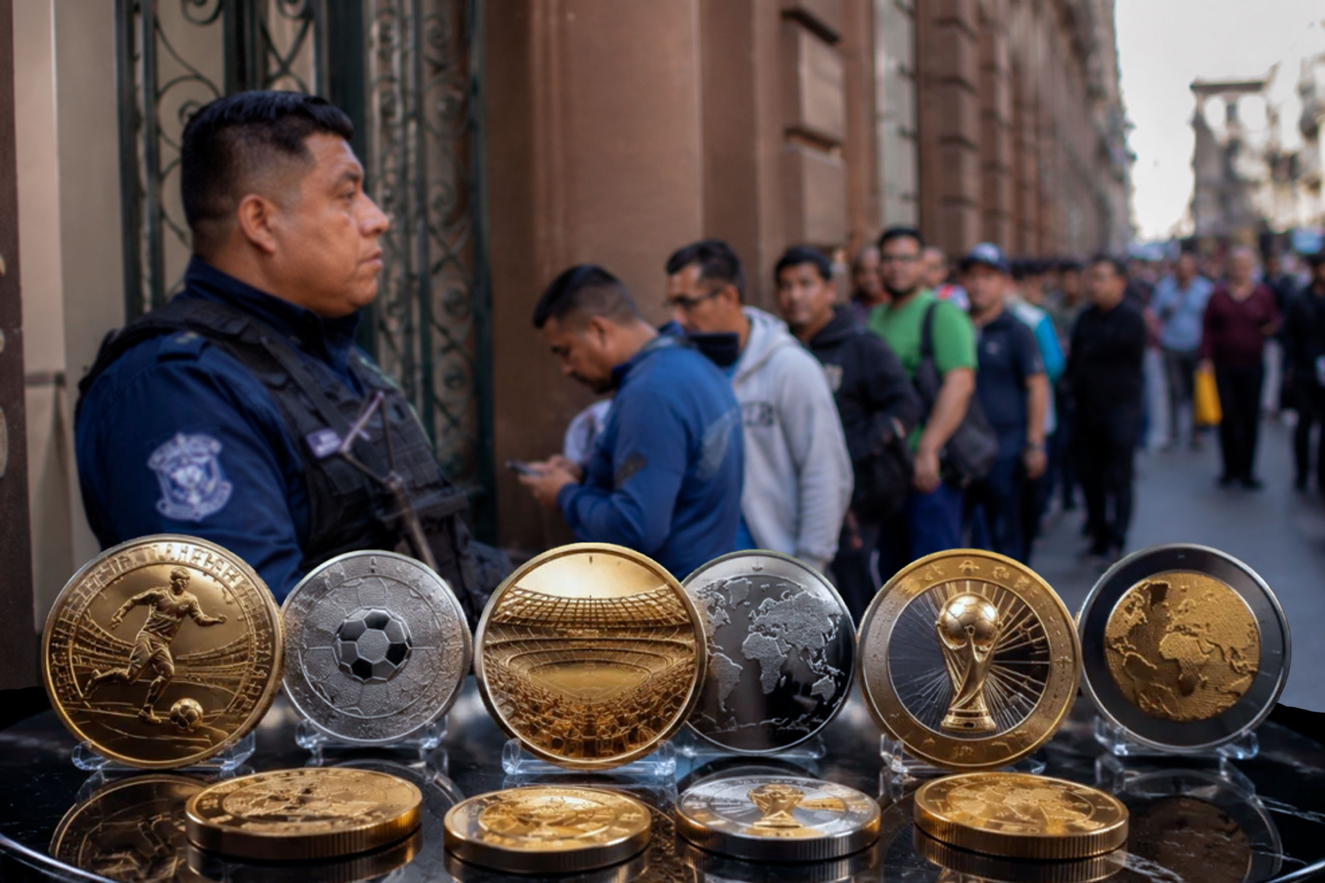 Torcedores encaram fila no México para garantir moedas da Copa de 2026