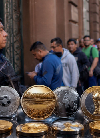 Torcedores encaram fila no México para garantir moedas da Copa de 2026