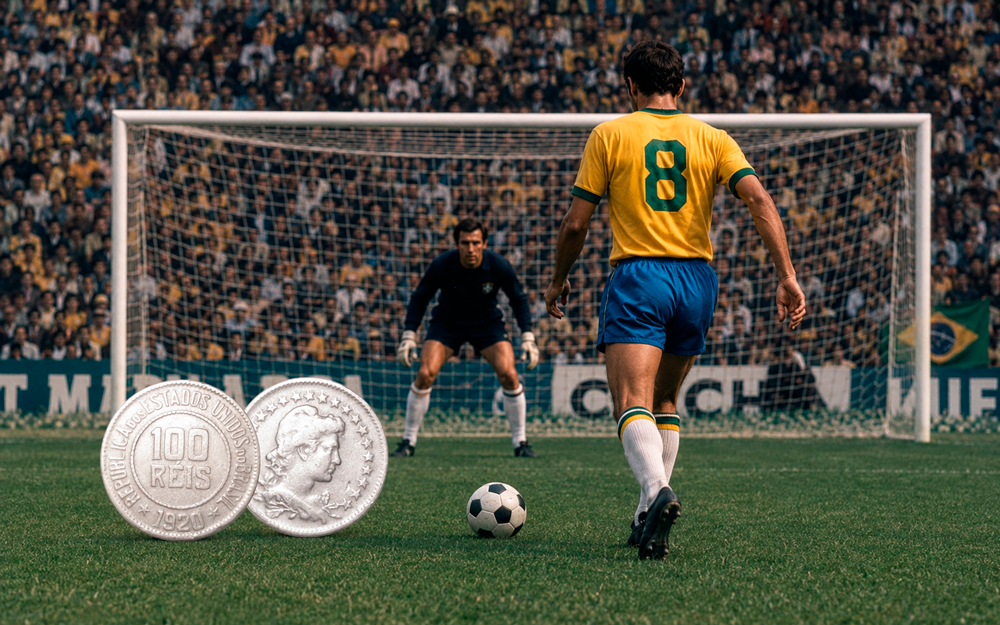 Por que um jogador da Copa de 1970 tem o nome de uma moeda tirada de circulação há 84 anos