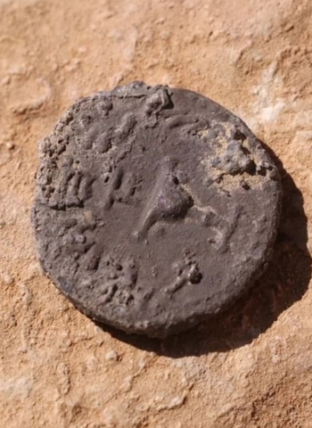 Moeda rara de meio shekel é encontrada no Deserto da Judeia