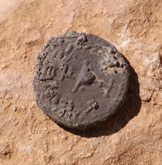Moeda rara de meio shekel é encontrada no Deserto da Judeia